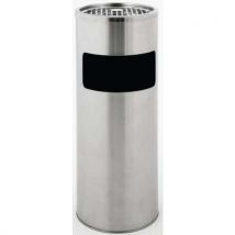 V-Part - Cubo de basura con cenicero redondo 125 l inox mate