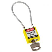Brady - Candado de seguridad compacto de 20 cm (amarillo) - variado