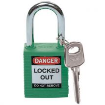 Brady - Candado de seguridad con arco de acero (verde) - variado