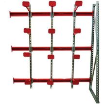Kit Adicional Cablerack - Estantería para Bobinas y Carretes - 2050x2000x600mm - 12 Brazos Rojo - Cable Equipements