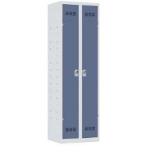 Vinco - Taquilla multiservicio 2 puertas 600 mm anclaje azul