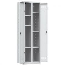 Vinco - Taquilla multiservicio 2 puertas 600 mm anclaje gris