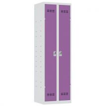 Vinco - Taquilla multiservicio 2 puertas 600 mm anclaje ciruela
