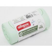 Alfapac - Bolsa basura compostable - residuos orgánic. - 110 l - verde