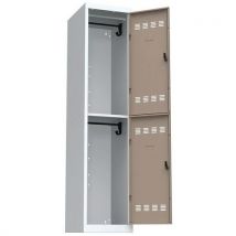 Vinco - Taquilla 1 col. 400 mm 2 casillas llaves gris pardo