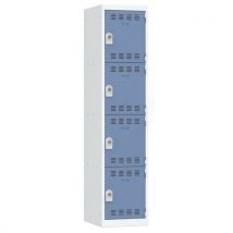 Vinco - Taquilla 1 col. 400 mm 4 casillas anclaje azul