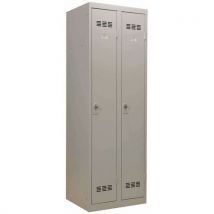 Vinco - Taquilla industr. Ropa limpia 2 col. 300 mm anclaje gris