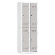 Vinco - Taquilla 2 col. 300 mm 2 casillas anclaje gris pardo