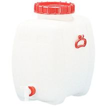Depósito Oval Industrial 60L - Polietileno Alimentario - Blanco Transparente - Cemo