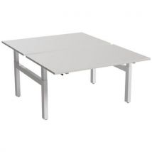 Escritorio recto bench de manivela 2 plazas 160 cm - blanco - Manutan