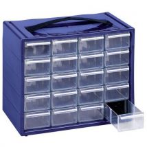 Mobil Plastic - Cajonera 20 cajones azules dim. Lxalxf 290 25x148 mm
