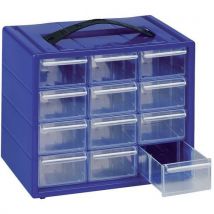 Mobil Plastic - Cajonera 12 cajones azules dim. Lxalxf 220 80x148 mm