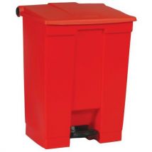 Rubbermaid - Cubo de basura con pedal step-on - capacidad 68 l - rojo