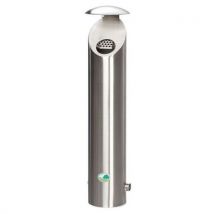 Var - Cenicero de pared de acero - con techo - 42 l - cepillado