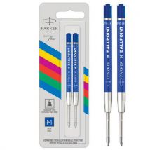 Parker - Lote 2 recargas para bolígrafo parker tinta azul - parker