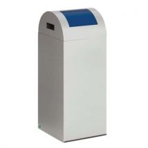 Var - Papelera ignífuga - 60 l - plata trampilla azul