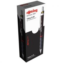 Rotring - Caja de 12 portaminas rotring tikky ii 035 mm cuerpo negro