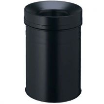 Durable - Cubo de basura de acero ignífu col:negro cap.:30 l