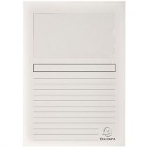 Exacompta - Paquete de 100 fundas con ventana super 160g/m2 - 22x31 cm - blanco
