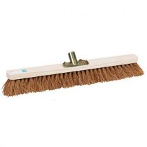 Manutan - Escoba de fibra de coco 60 cm con bastidor de madera