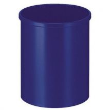 Vepabins - Papelera redonda metal 15l azul