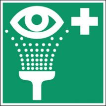 Brady - Señal de evacuación-socorro msj:lavaojos de anc:20