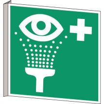 Brady - Señal de evacuación-socorro msj:lavaojos de anc:20