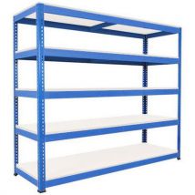 Manutan - Estantería manutan rapid 1 1980x2440x610 5 baldas azul mel.