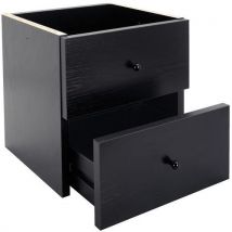 Artarredi - Lote de 2 cajones negros para mueble maxicube - artarredi
