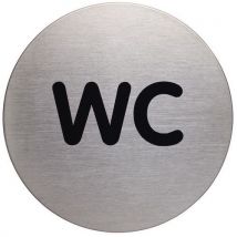 Durable - Placa de señalización wc ø 83 mm