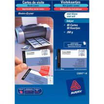 Avery - Lote de 80 tarjetas de visita gramaje: 260 g/ col: blanco