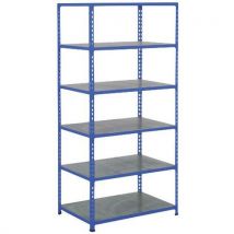 Manutan - Estantería rapid 2 1980x915x455 6 baldas metal azul