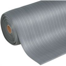 Manutan - Rollo 183ml antifatiga gris superficie ranurada 122 m