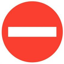 Novap - Disco flexible de 300 mm de diámetro dirección prohibida