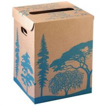 Mottez - Papelera de 36 litros de cartón simple