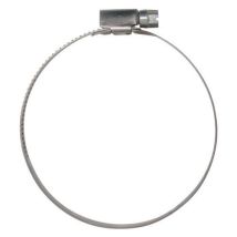 Abrazadera para Papelera Exterior - Metal Galvanizado Gris Ø8cm - Accesorio Resistente Todoterreno - Vepabins