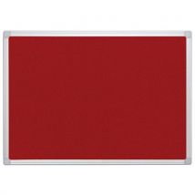 Bi-Office - Tablón de anuncios de tejido rojo 90 x 120 c cm