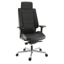 Sokoa - Sillón de trabajo ergonómico cuero negro