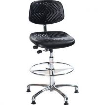Global Professional Seating - Silla de taller prestige - alta - patines - negro