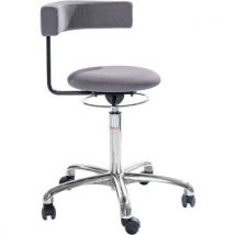 Global Professional Seating - Silla saturn alu610 -tejido 3d- baja-ruedas-gris