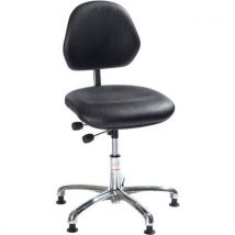 Global Professional Seating - Silla de taller aktiv-polipiel-alt.media-aluminio-negro