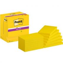 Post-it - Notas post-it super sticky 76 x 127 mm 12 bloques amarillos