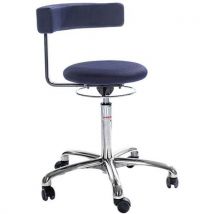 Global Professional Seating - Silla saturn alu610-tejido 3d-alt.media-ruedas-azul