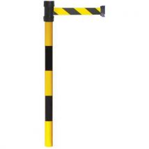 Manutan - Poste de correa de 4 m amarillo y negro