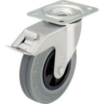 Blickle - Rueda gir. Diam=100mm f=70kg llanta gom no d tachant+ frein