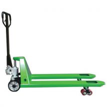 Stockman - Transpaleta premium manual 2500 kg verde + etiqueta