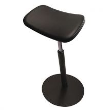Taburete de Apoyo Negro Goma - Altura Ajustable 64.5-86cm - Ecológico 90% Reciclado - Mobiliario Taller