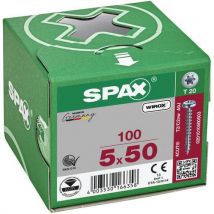 Spax - Tornillo universal de cabeza redonda t-star plus wirox 5x50