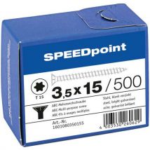 Speedpoint - 500 tornillos de cabeza cilíndrica tx rosca completa 35x15