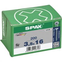 Spax - 200 tornillos de cabeza avellanada t-star plus r. Completa ø 35x16